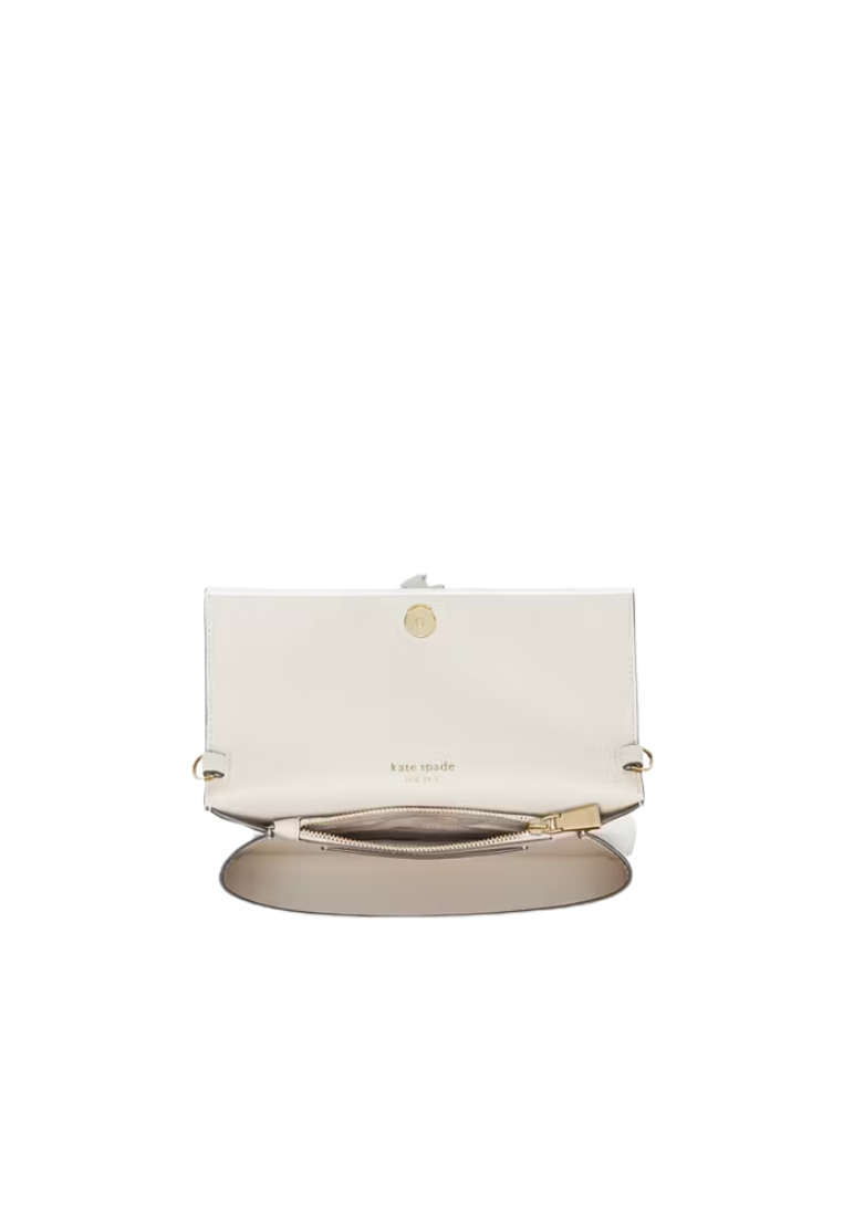 ( PREORDER ) Kate Spade Knott Colorblocked Flap Chain Crossbody Bag In Light Cream Multi KH171