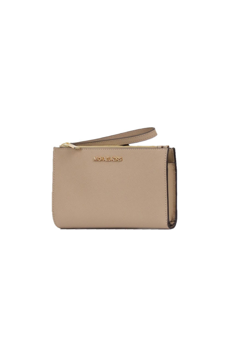 Michael Kors Jet Set Travel Large Double Zip Wristlet In Camel 35F8GTVW0L