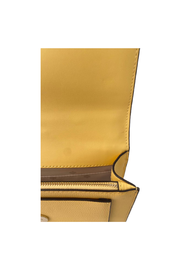 ( AS IS ) Kate Spade Remi Flap Chain WKR00552 Crossbody Bag In Sunflower Field