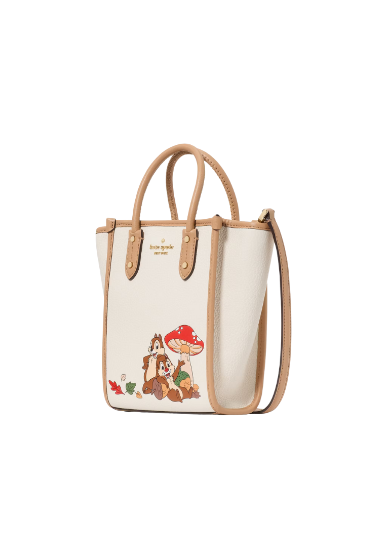( PREORDER ) Kate Spade Ella Disney X KSNY Chip N Dale Mini Tote Bag In Meringue Multi KL749