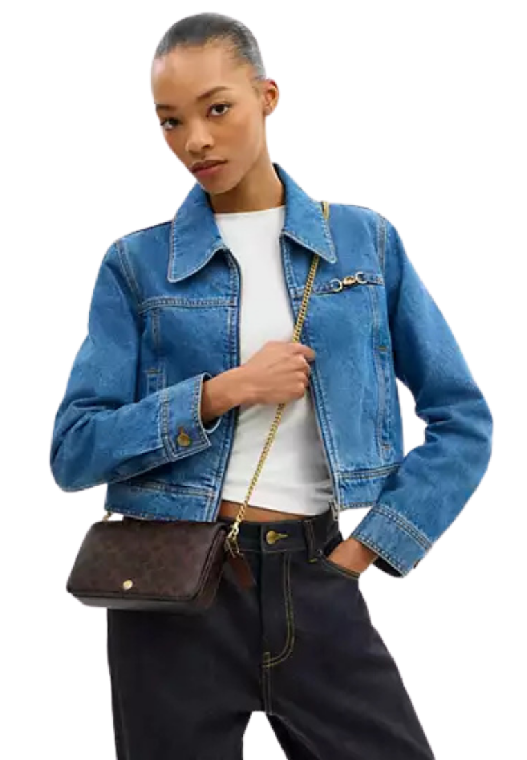 ( PREORDER ) Coach Mila In Signature Canvas Crossbody Bag In Brass Maple CAO03