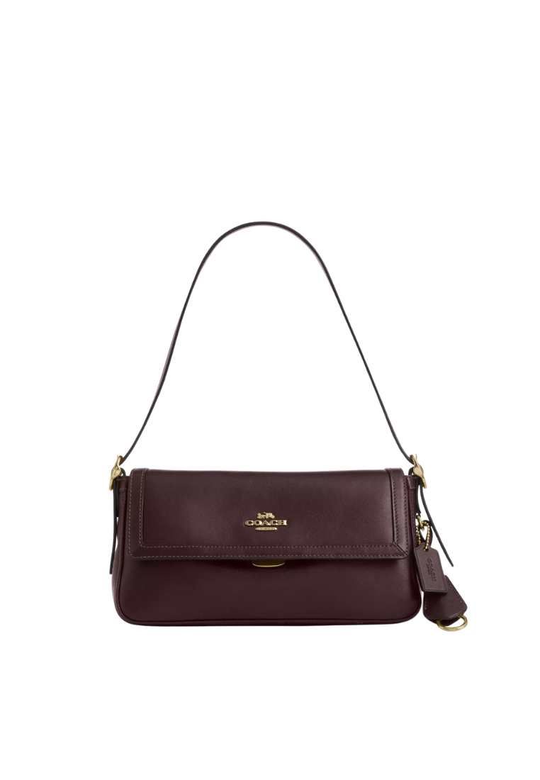( PREORDER ) Coach Etta Small Flap Shoulder Bag In Espresso CCV63