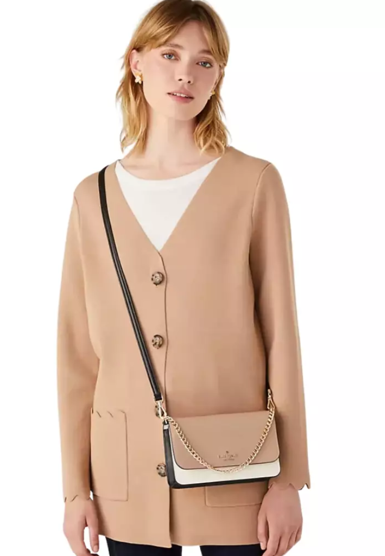 Kate Spade Madison Small Flap Crossbody Bag In Toasted KC517