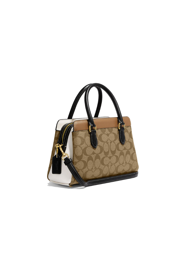 Coach Mini Darcie Carryall Handbag In Khaki Multi CH287