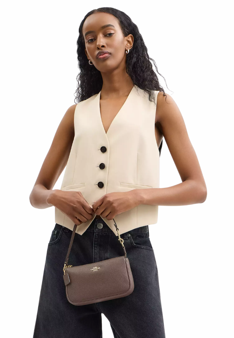 ( PREORDER ) Coach Nolita 19 Shoulder Bag In Dark Stone CBQ88