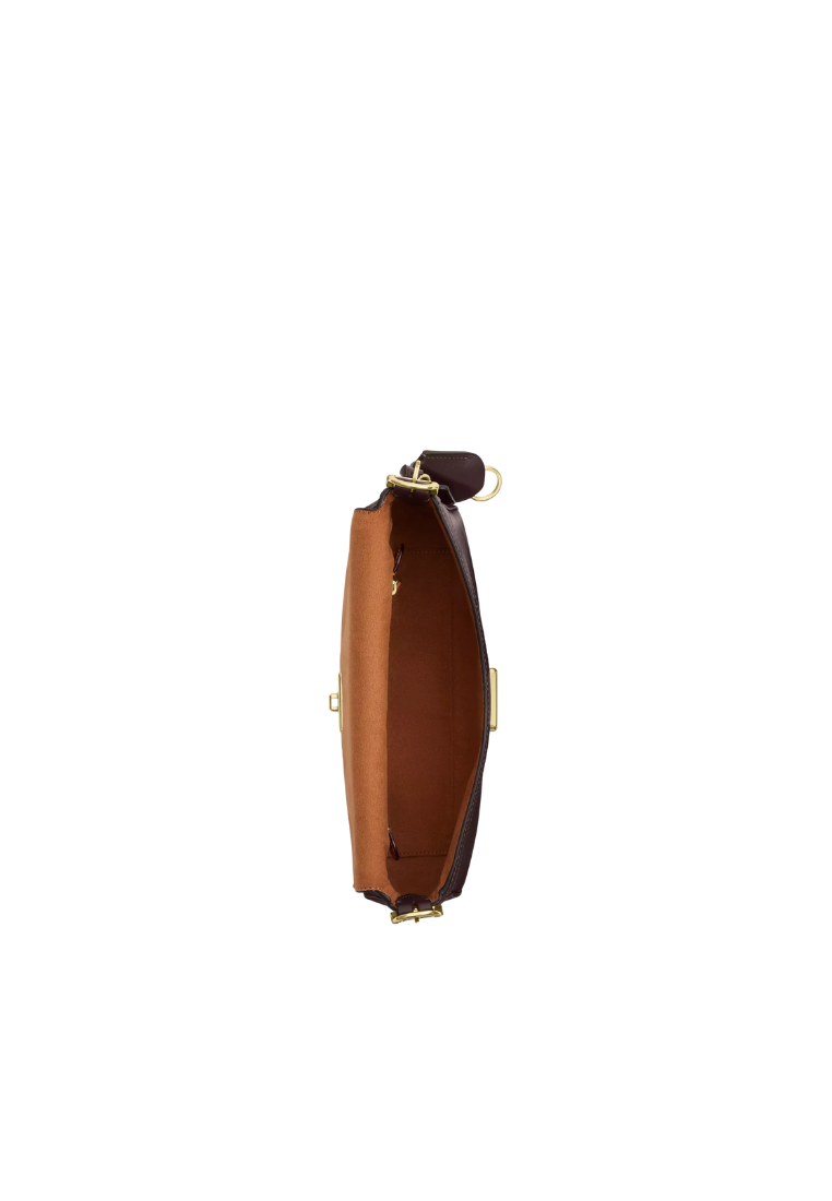 ( PREORDER ) Coach Etta Small Flap Shoulder Bag In Espresso CCV63