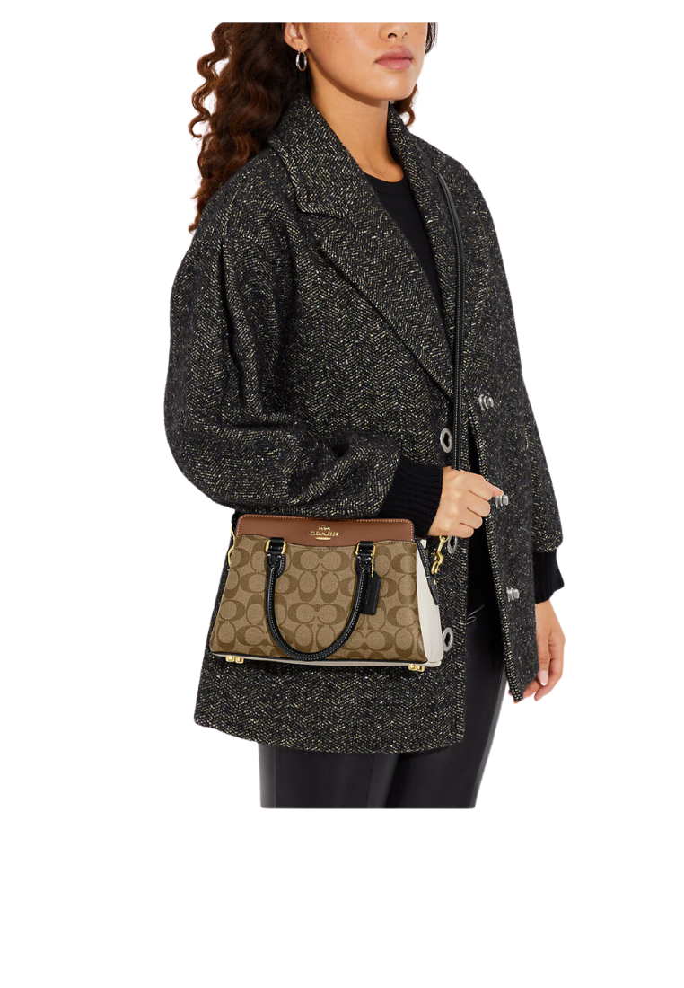 Coach Mini Darcie Carryall Handbag In Khaki Multi CH287