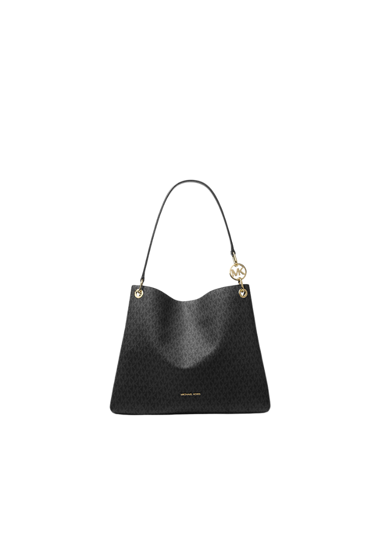 ( PREORDER ) Michael Kors Christina Large Signature Logo Shoulder Bag In Black 35T5G8WE6B