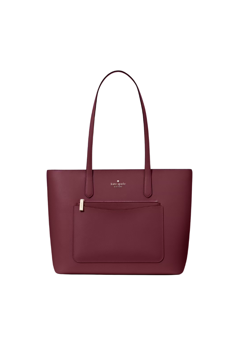 ( PREORDER ) Kate Spade Staci Large Tote Bag In Dark Merlot KF369