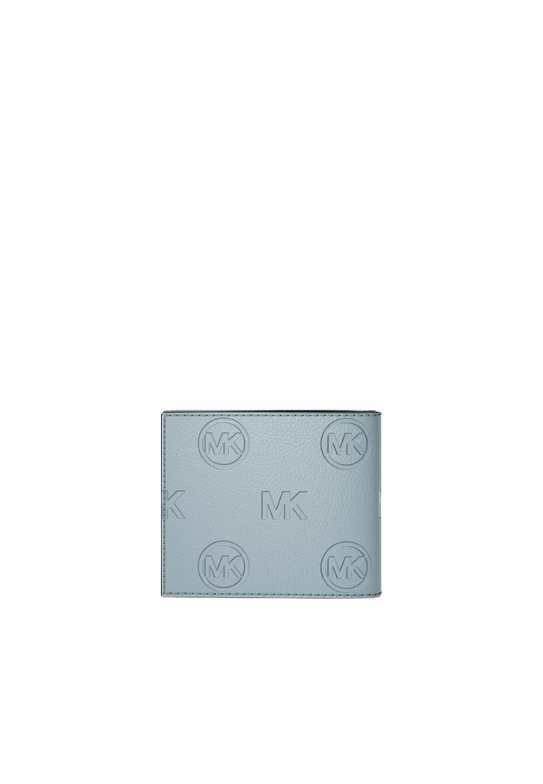 ( PREORDER ) Michael Kors Cooper Logo Debossed With Passcase Billfold Wallet In Pale Ocean 36S6LCOF2V