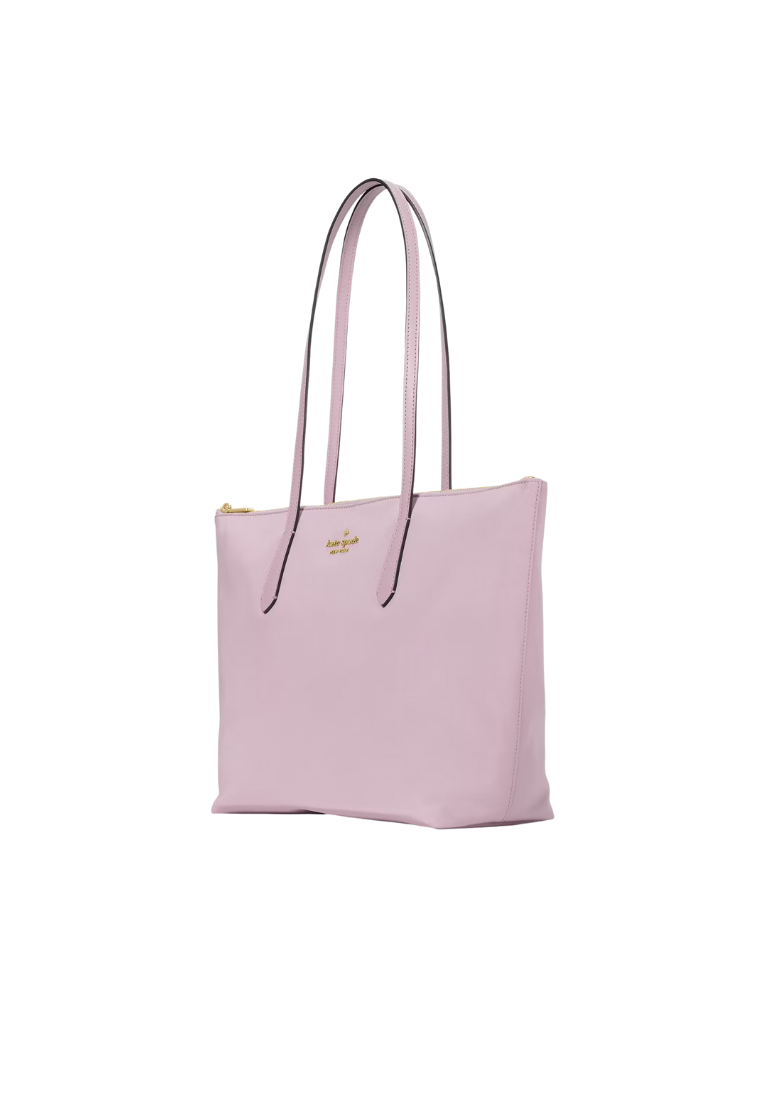 ( PREORDER ) Kate Spade Kitt Nylon Medium Tote Bag In Lavender Smoke KC455