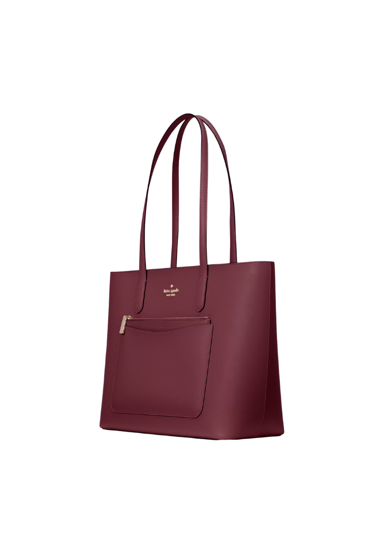 ( PREORDER ) Kate Spade Staci Large Tote Bag In Dark Merlot KF369