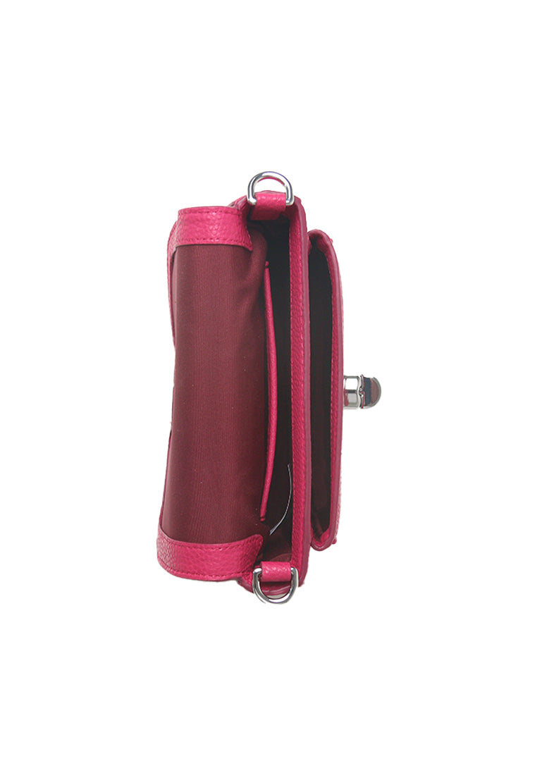 Marc Jacobs Turnlock Logo Mini Crossbody Bag In Lipstick Pink 4R3HMS002H02