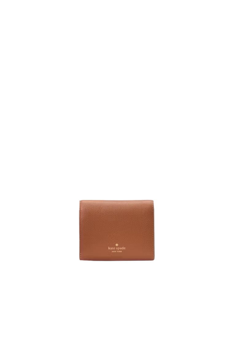 ( AS IS ) Kate Spade Kayla Small L-Zip Wallet In Warm Ginger KK056