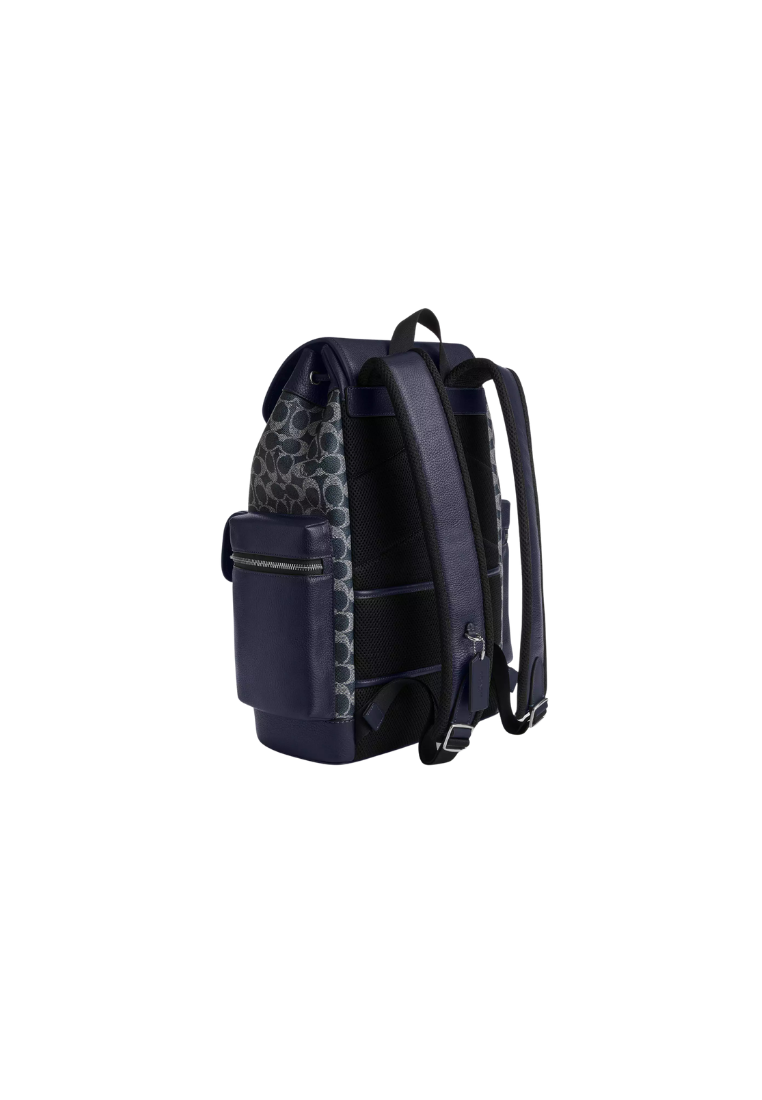 ( PREORDER ) Coach Sprint In Colorblock Signature Canvas Backpack In Denim Chalk CBI12