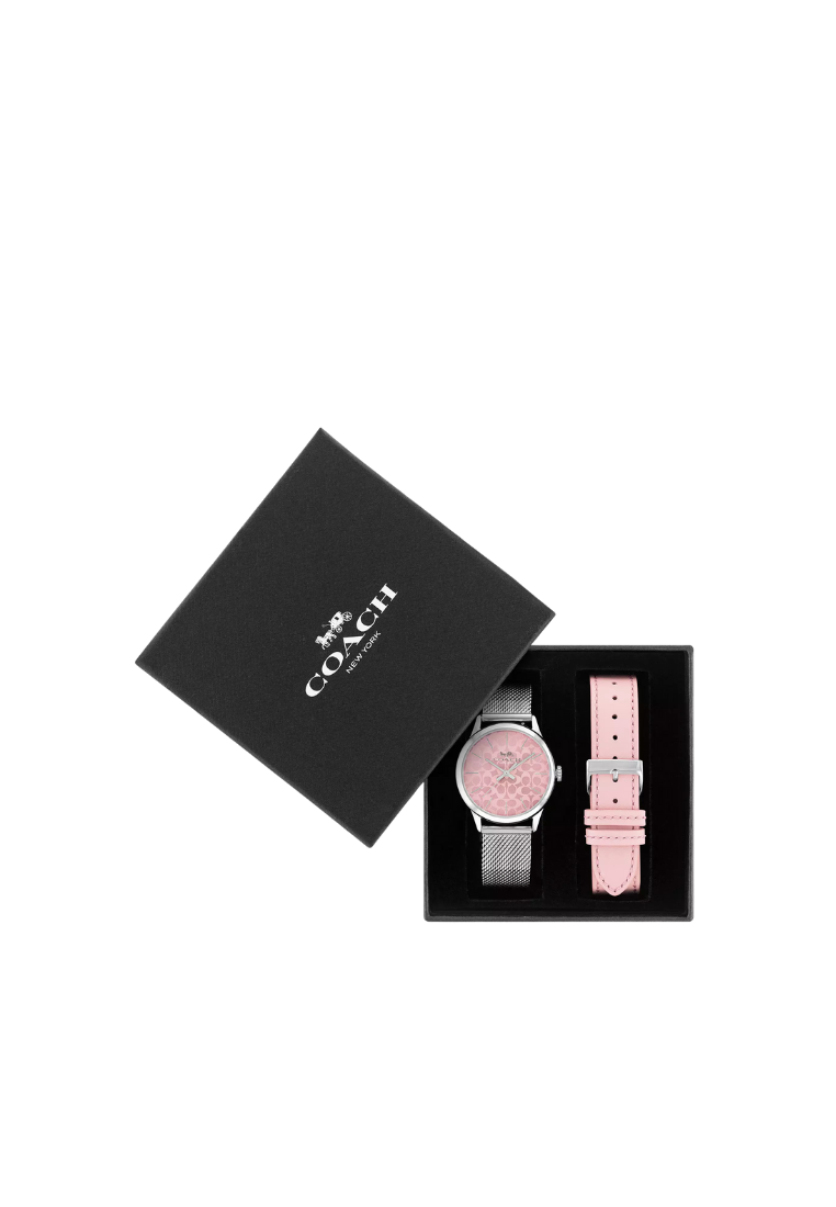 ( PREORDER ) Coach Boxed Ruby Gift Set Watch In Stainless Steel W1677