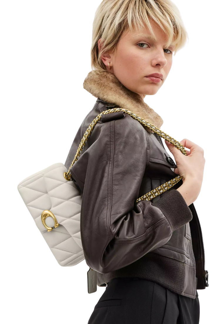 ( PREORDER ) Coach Tabby 20 With Pillow Quilting Shoulder Bag In Brass Chalk CP149