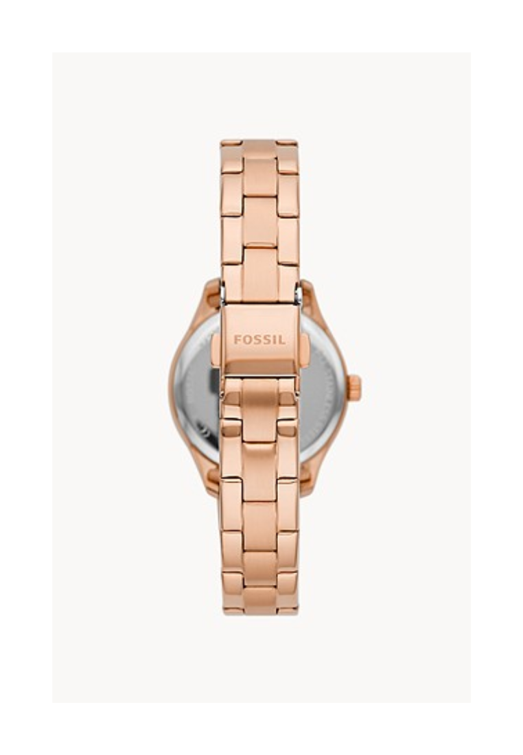 Fossil Rye Three-Hand Date BQ3747 Rose Gold-Tone Stainless Steel Watch