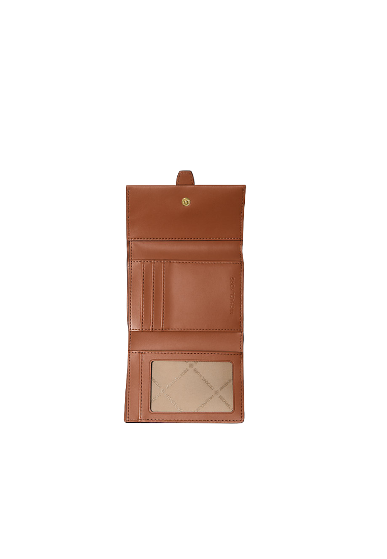 ( PREORDER ) Michael Kors Greenwich Medium Signature Logo Trifold Wallet In Brown 35S5GGRE6B