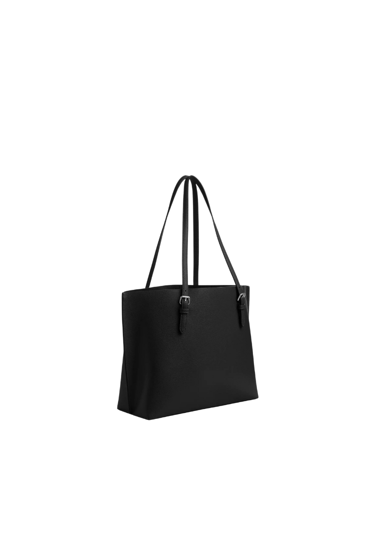 ( PREORDER ) Coach Mollie Tote Bag In Silver Black CV968
