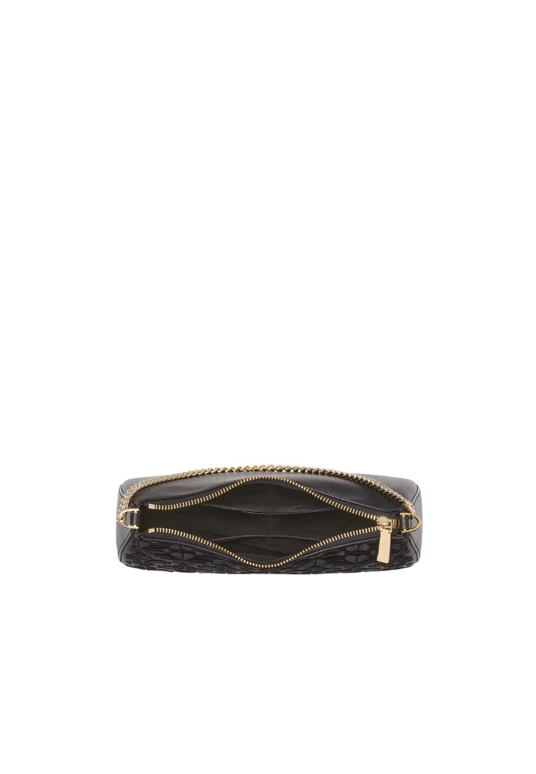 ( PREORDER ) Kate Spade Spade Flower Embroidered Medium Convertible Crossbody Bag In Black KL955