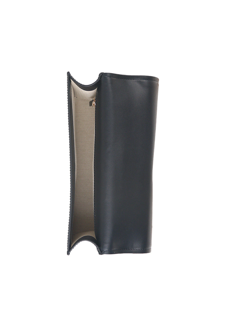 Tory Burch Emerson Patent Flap Shoulder Bag In Black 163080