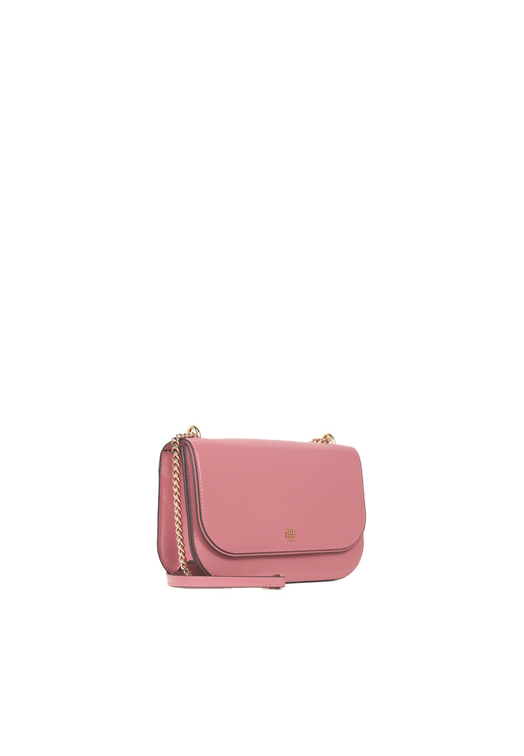 Tory Burch Emerson Patent Flap Shoulder Bag In Pink Ginger 149929