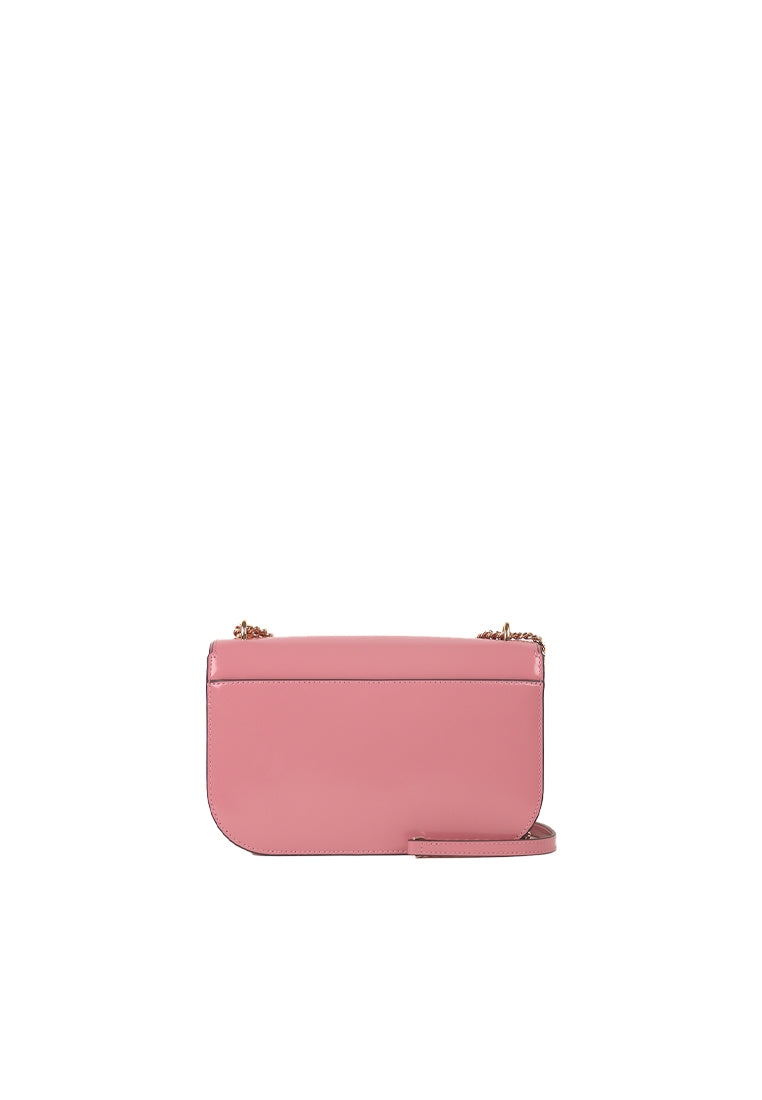 Tory Burch Emerson Patent Flap Shoulder Bag In Pink Ginger 149929