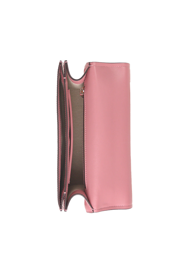 Tory Burch Emerson Patent Flap Shoulder Bag In Pink Ginger 149929