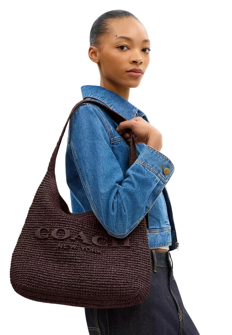 ( PREORDER ) Coach Brooklyn 34 Shoulder Bag In Brass Maple CDZ38