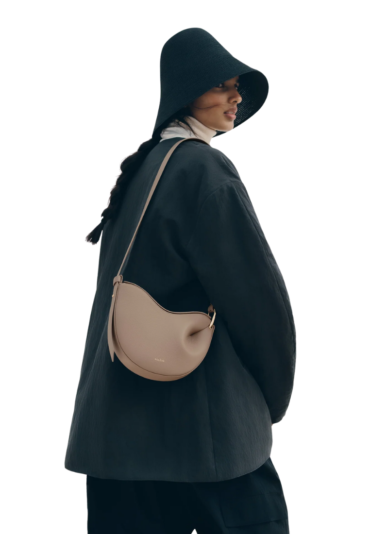 ( PREORDER ) Polene Tonca Crossbody Bag In Textured Taupe