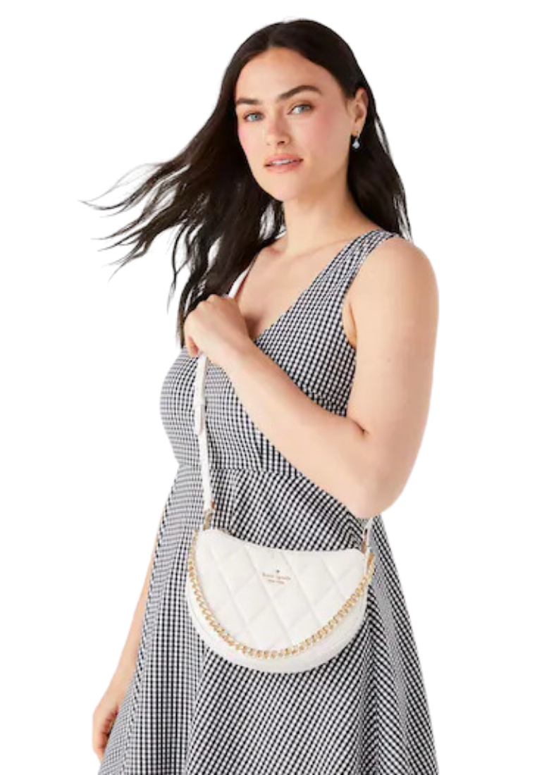Kate Spade Carey Zip Top Crossbody Bag In Parchment KC495