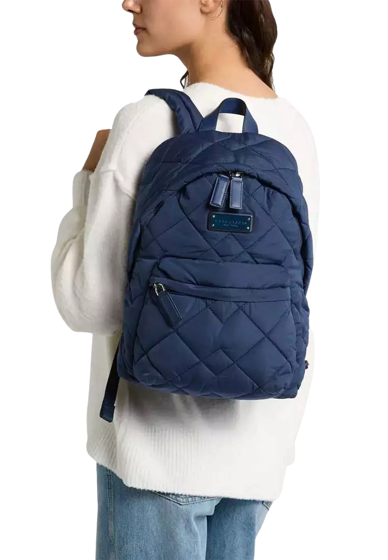 Marc Jacobs Quilted Nylon Backpack In Azure Blue M0011321
