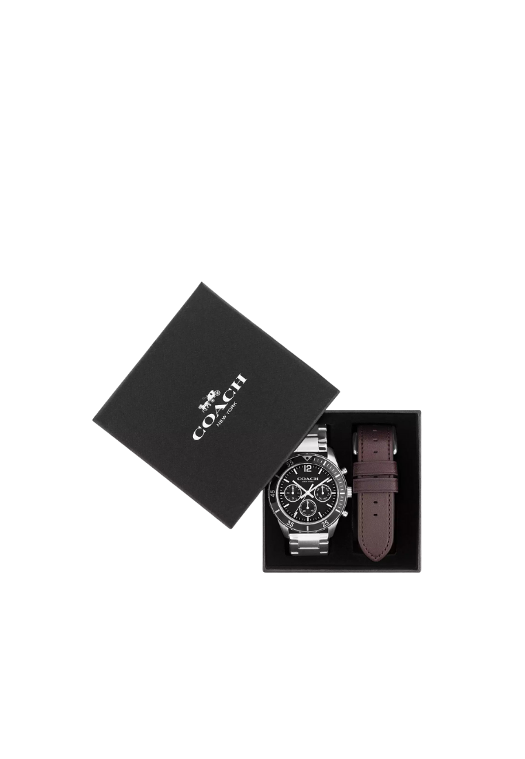 ( PREORDER ) Coach Cole Gift Set Watch In Brown CS635