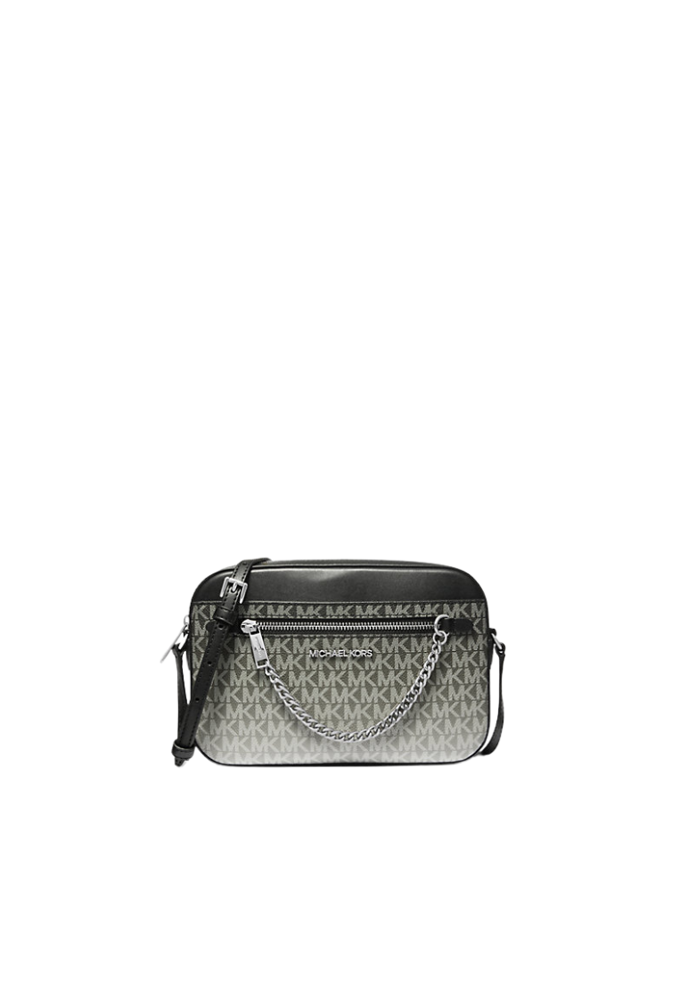 Michael Kors Signature Logo Ombre Jet Set Large Crossbody Bag In Black 35R5STTC9V