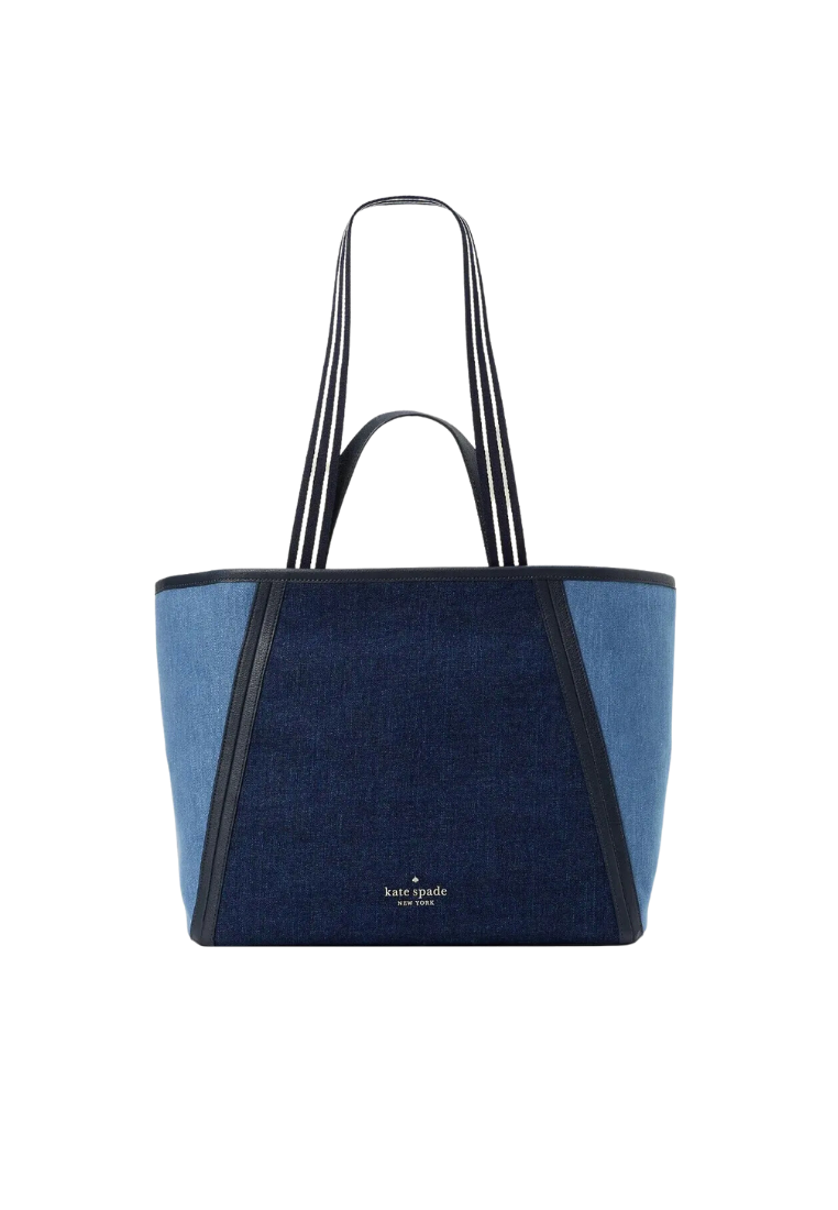 Kate Spade Rosie Tote Bag Colorblock Denim In Blue Multi KA798
