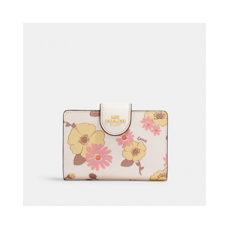 Coach Tech Wallet in Signature Canvas with Floral Cluster Print