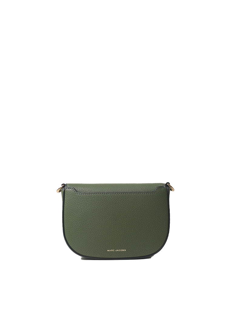 Marc Jacobs Turnlock Logo Mini Crossbody Bag In Bronze Green 4R3HMS002H02