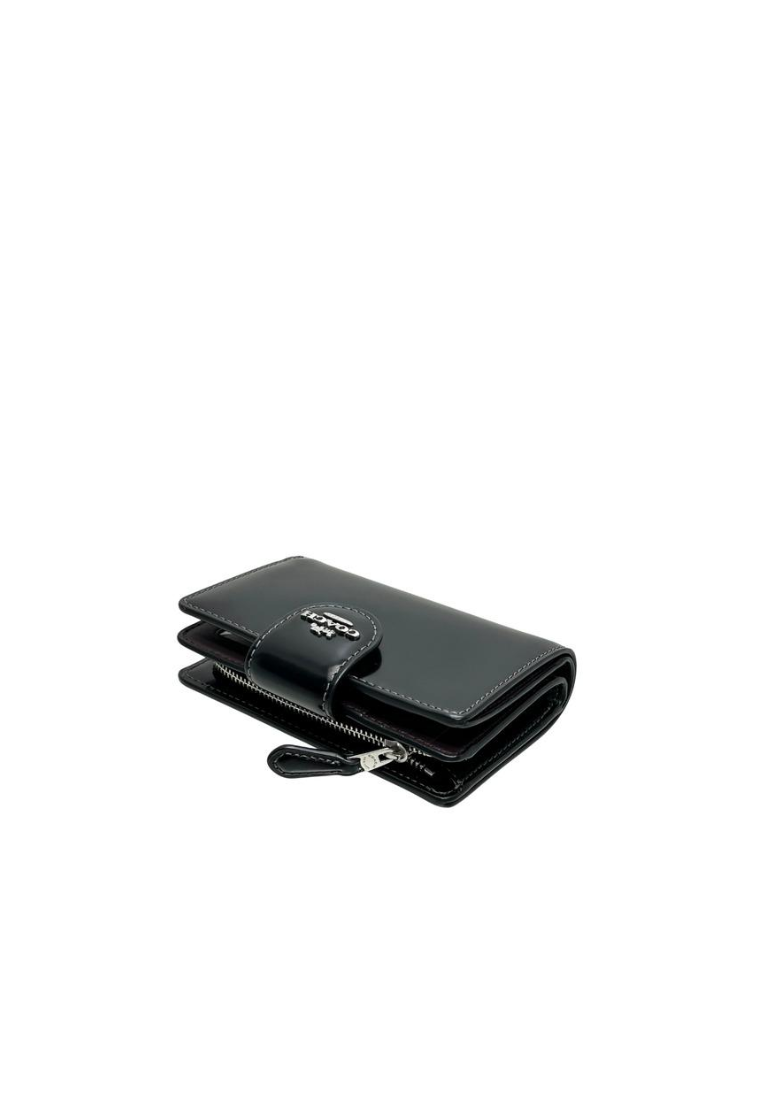 Coach Corner Zip Wallet Medium In Black CW526