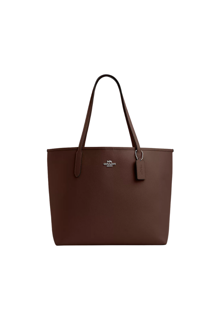 ( AS IS ) Coach City Tote Bag In Maple CR111