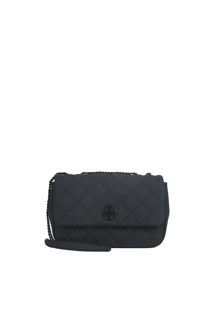 ( AS IS ) Tory Burch Willa Matte Shoulder Bag In Black 149681