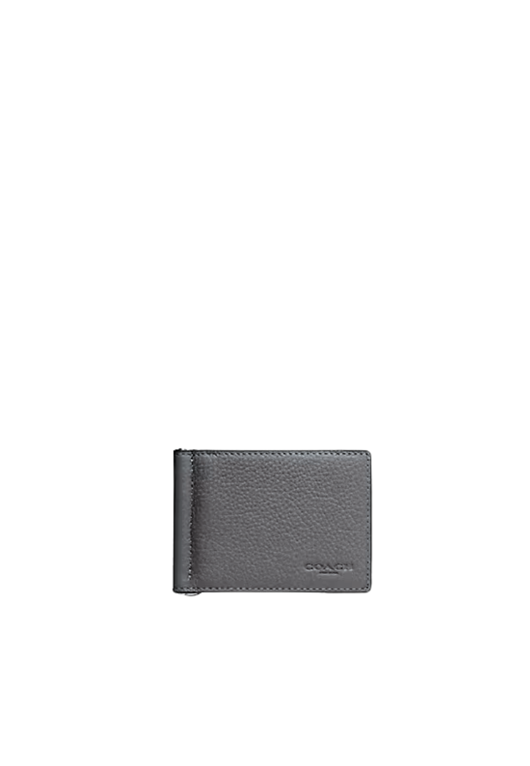 Coach Money Clip Wallet Billfold In Graphite CH090
