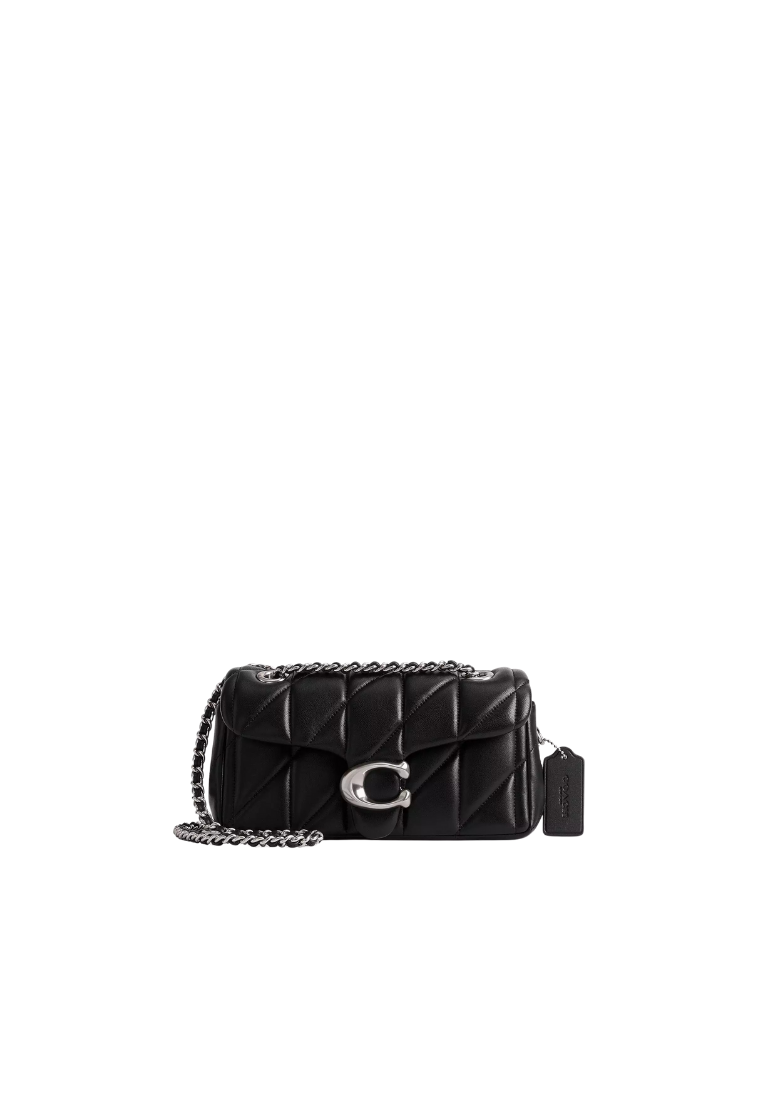 ( PREORDER ) Coach Tabby 20 With Pillow Quilting Shoulder Bag In Silver Black CP149