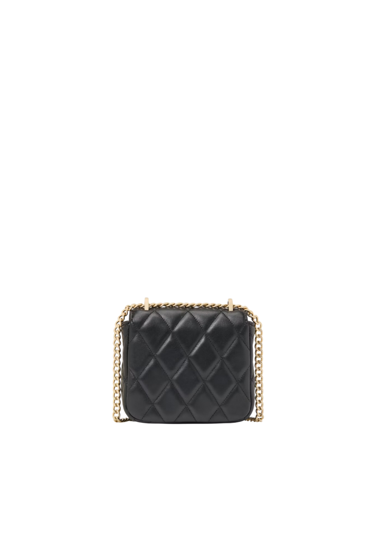 Kate Spade Carey Quilted Micro Flap Crossbody Bag In Black KJ956