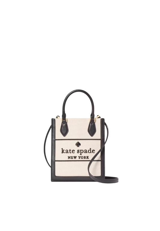 Kate Spade Ellie Canvas Mini Tote Bag In Black Multi KK235
