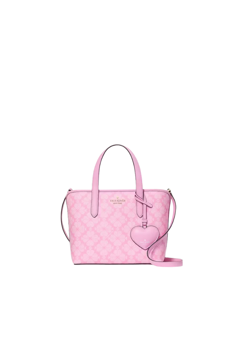 Kate Spade Flower Small Tote Bag With Heart Dangle In Parisian KK146