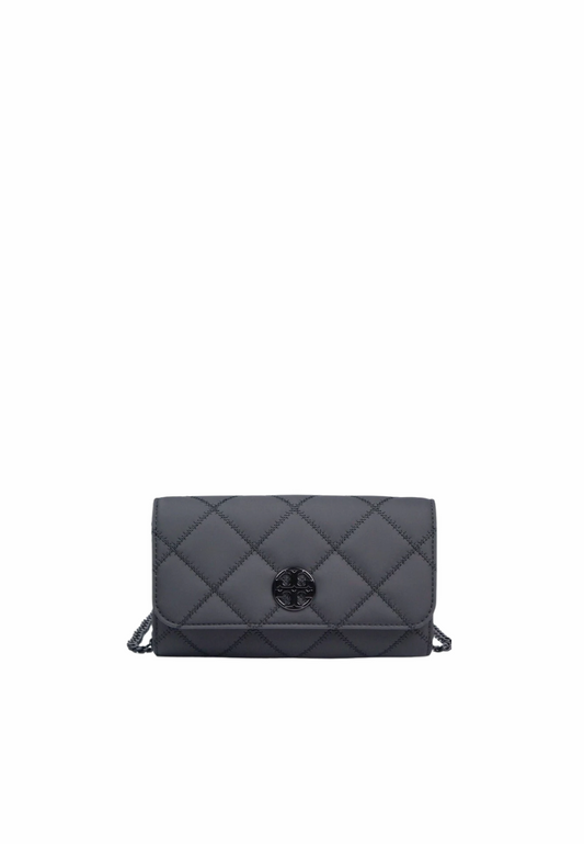 Tory Burch Willa Matte Chain Wallet In Black 150059