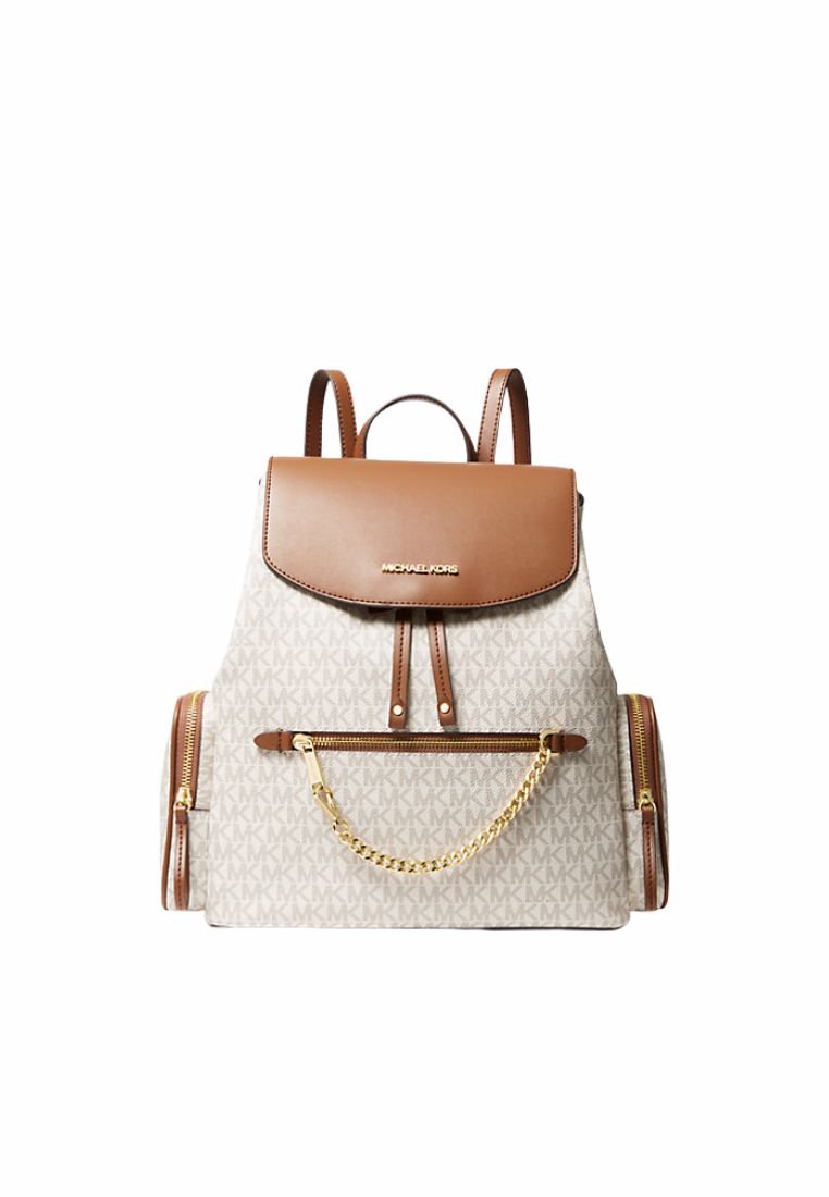 Michael Kors Jet Set Large Logo Backpack In Vanilla 35T1GTTB3B
