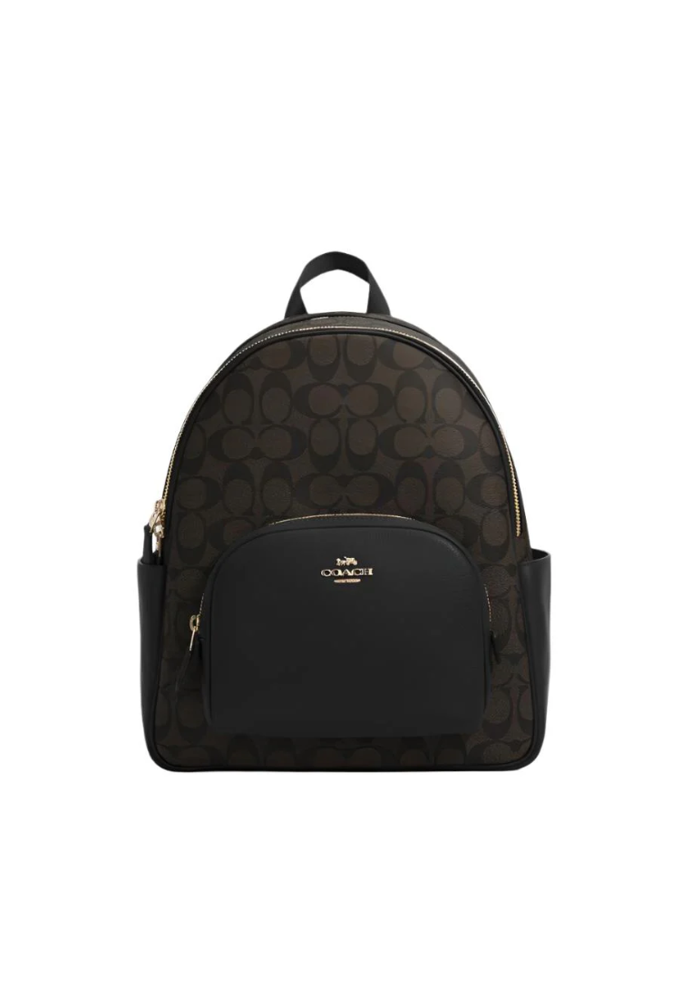 ( PREORDER ) Coach Court
Backpack Signature Canvas In Brown Black 5671