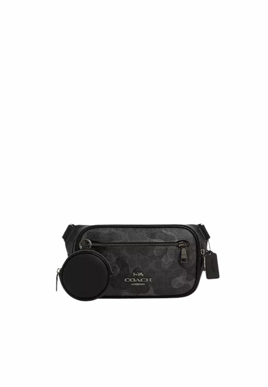 Coach Elias Belt Bag Signature Camo Print In Grey Multi CW314